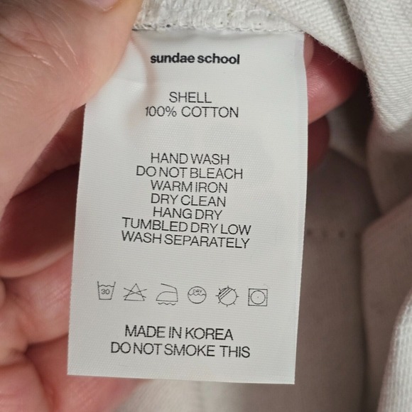 Sundae School Jacket Mens Large Green‎ Kale Denim Script Logo Button Streetwear - Picture 5 of 10